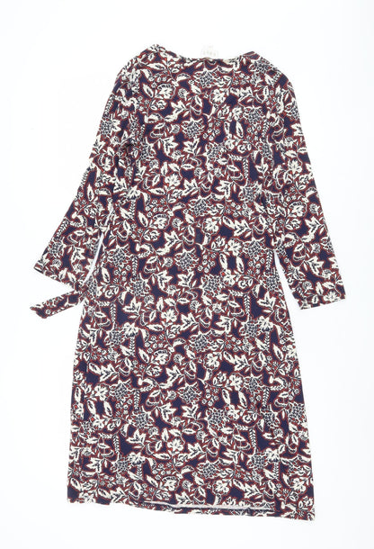 East Women's Multicoloured Wrap Dress Size 10