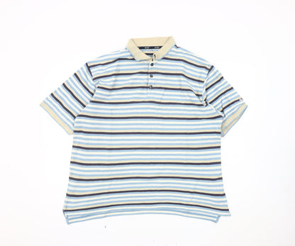 Marks and Spencer Mens Multicoloured L Striped Polo
