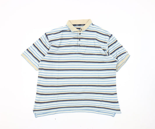 Marks and Spencer Mens Multicoloured L Striped Polo
