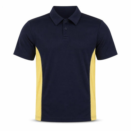 David Luke Boys Blue Colourblock Polo Shirt L Collared