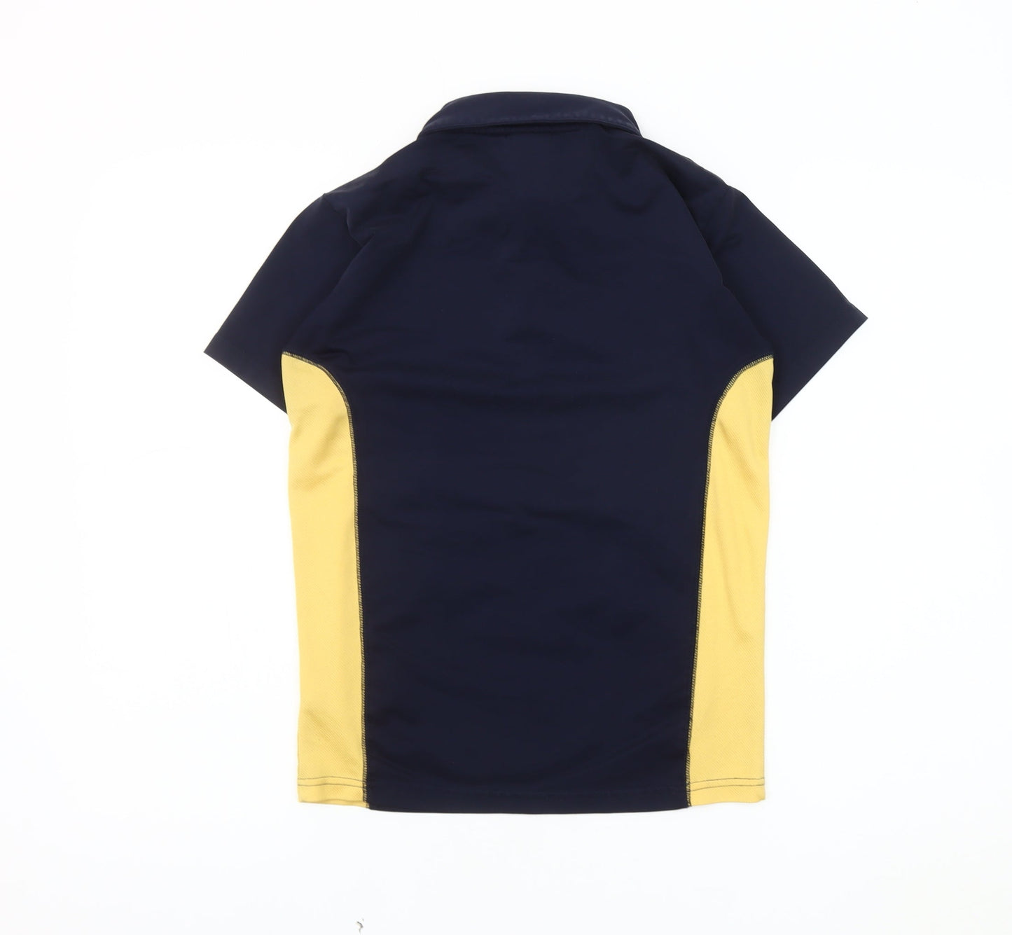 David Luke Boys Blue Colourblock Polo Shirt L Collared