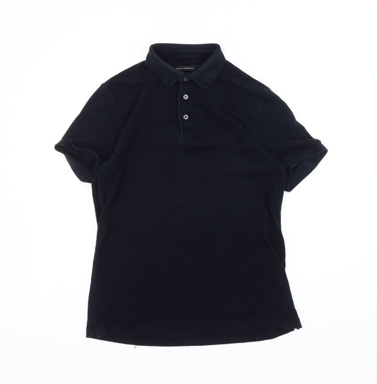 French Connection Men's Black Polo Shirt Size S