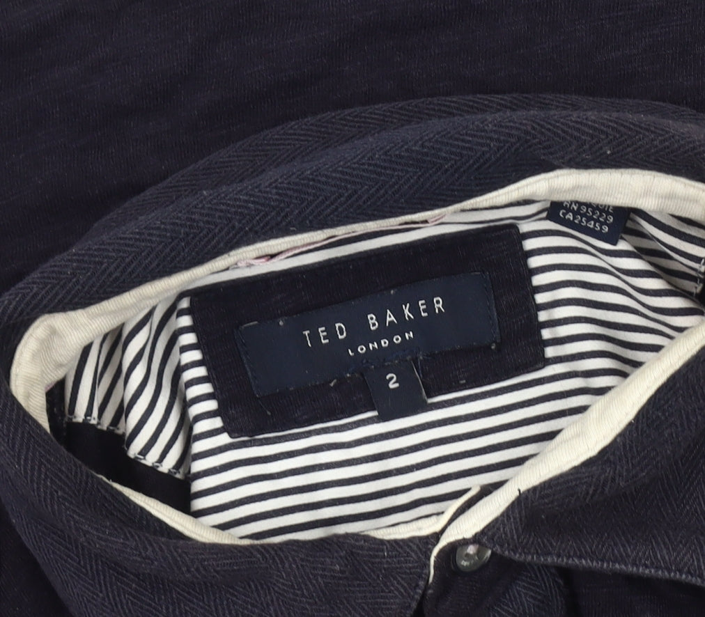 Ted Baker Men's Black Polo, Size S, Short Sleeve