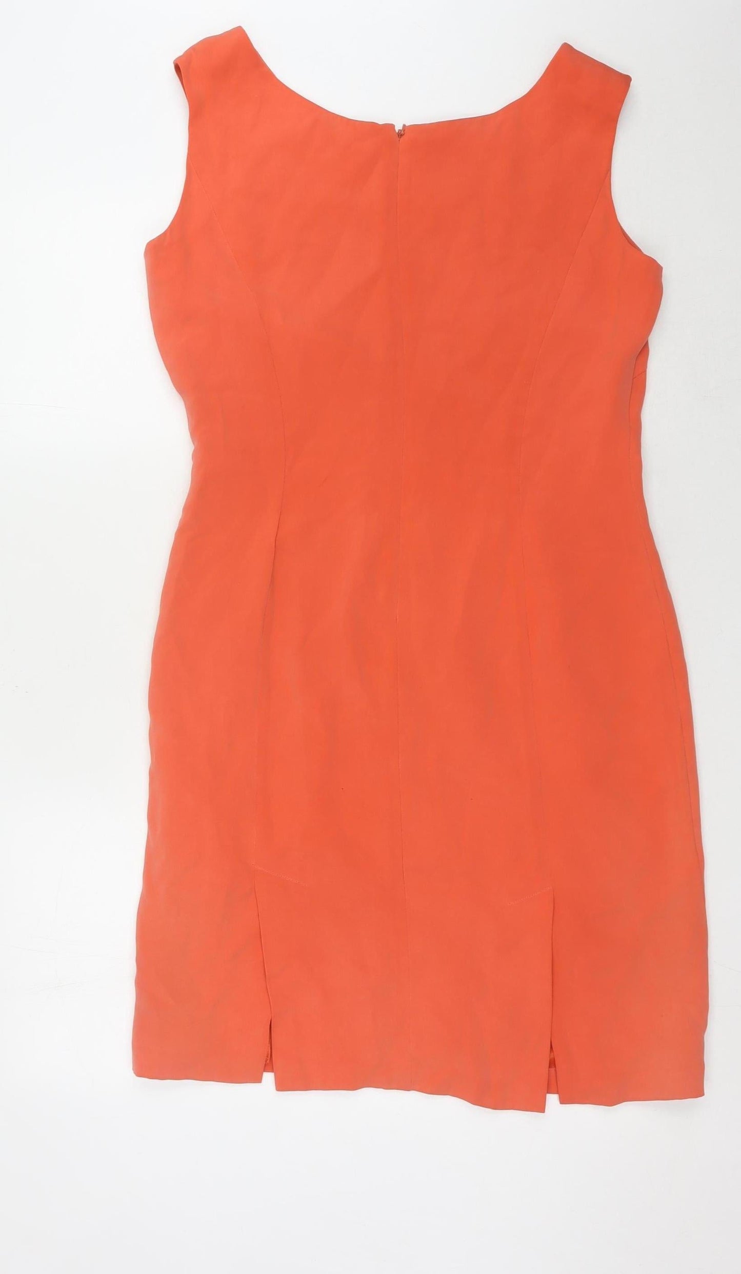 Austin Reed Women's Orange Silk Sheath Dress, Size 14