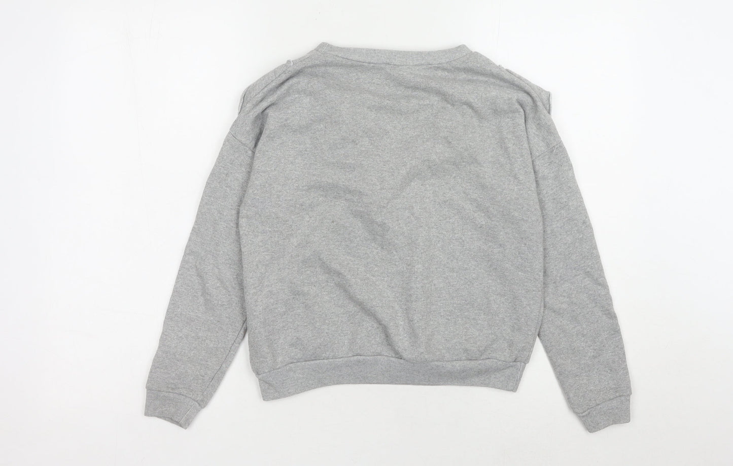 Lipsy London Grey Ruffle Sweatshirt Women UK 10