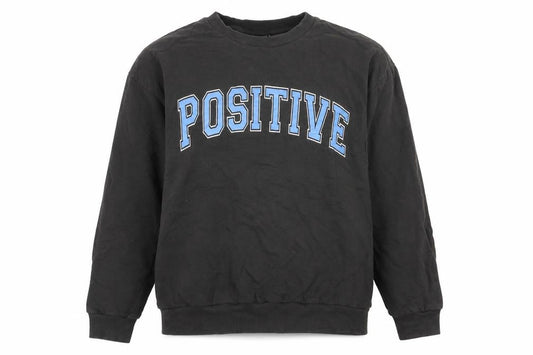 Front view of ASOS DESIGN Women’s Black Pullover Sweatshirt, size UK 10