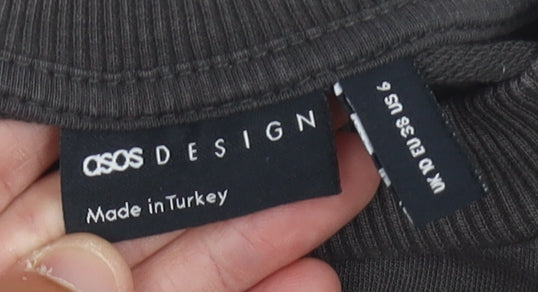 Womens UK Size 10 ASOS DESIGN Black Pullover Sweatshirt