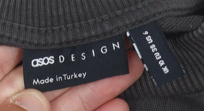 Womens UK Size 10 ASOS DESIGN Black Pullover Sweatshirt