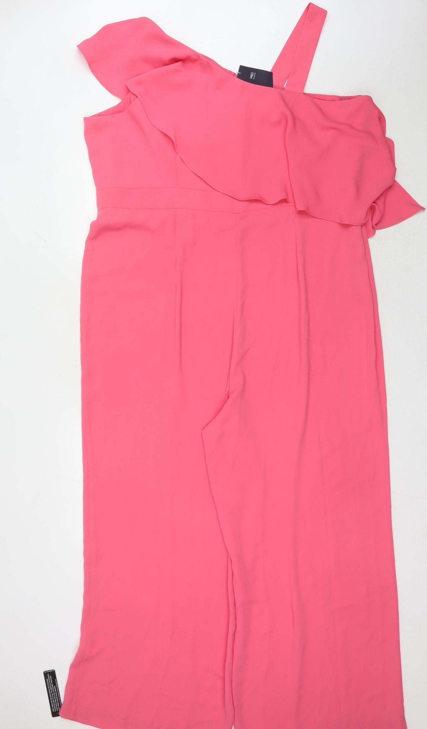 Marks and Spencer Women's Pink One-Shoulder Jumpsuit