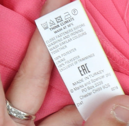 Marks and Spencer Women's Pink One-Shoulder Jumpsuit