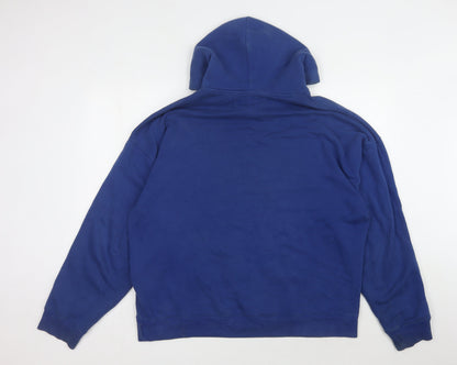 Abercrombie & Fitch Men's Blue Pullover Hoodie L