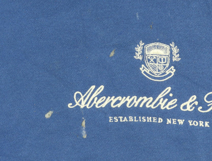Abercrombie & Fitch Men's Blue Pullover Hoodie L