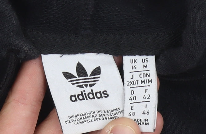 Adidas Women’s Black Pullover Hoodie, Size 14