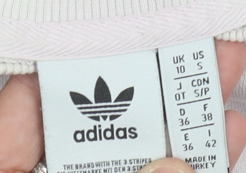 Adidas Women's White Pullover Logo Sweatshirt Size 10