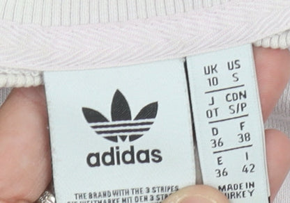 Adidas Women's White Pullover Logo Sweatshirt Size 10