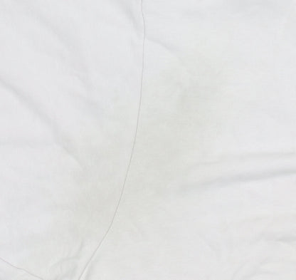 Adidas Women's White Pullover Logo Sweatshirt Size 10