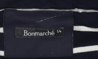 Womens UK Size 14 Bonmarché Blue Rain Coat