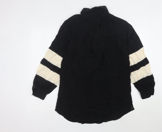 Womens UK Size S Mint Velvet Black  Button-Up