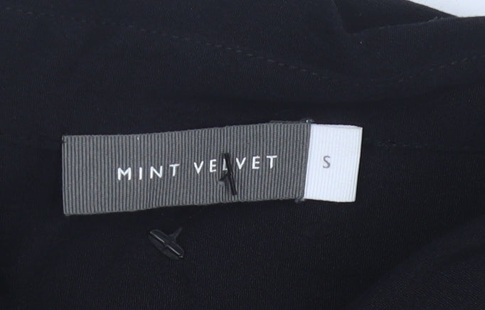 Womens UK Size S Mint Velvet Black  Button-Up