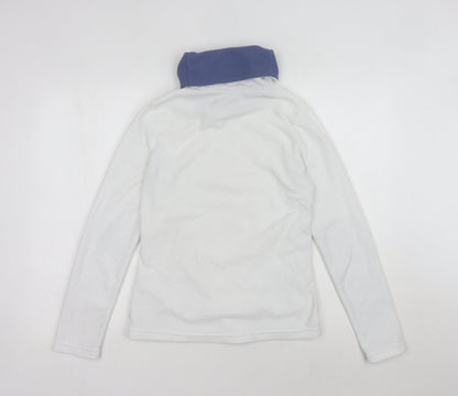 Oxylane Women's White High Neck Sweatshirt, Size 8