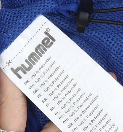 Mens UK Size M Hummel Blue Rain Coat