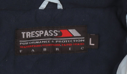 Mens UK Size L Trespass Blue Rain Coat