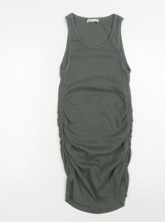 Pull & Bear Women's Green M Tank Dress