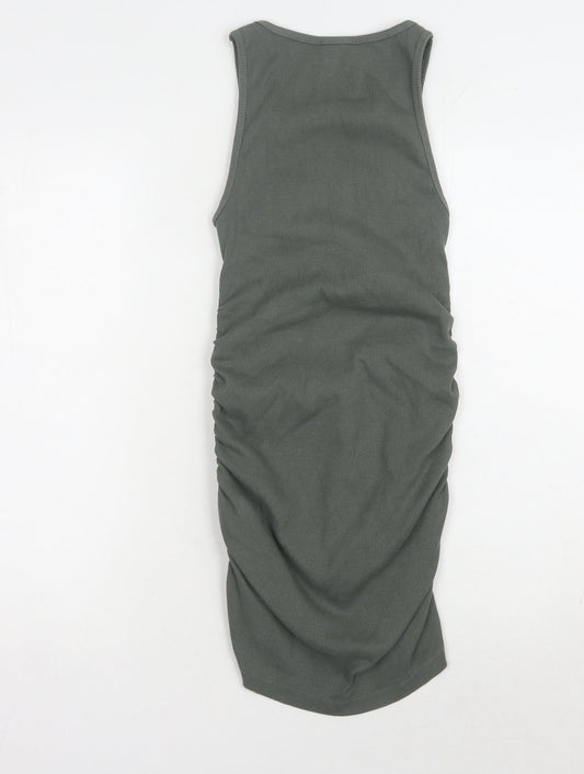 Pull & Bear Women's Green M Tank Dress