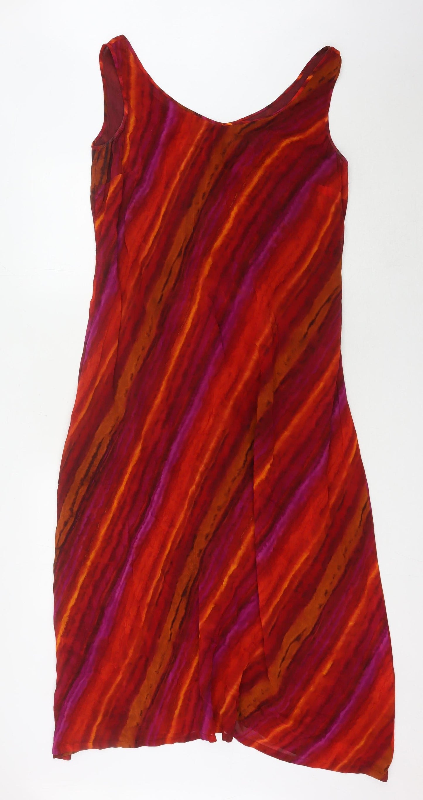 Next Women's Multicoloured V-Neck Sleeveless Dress