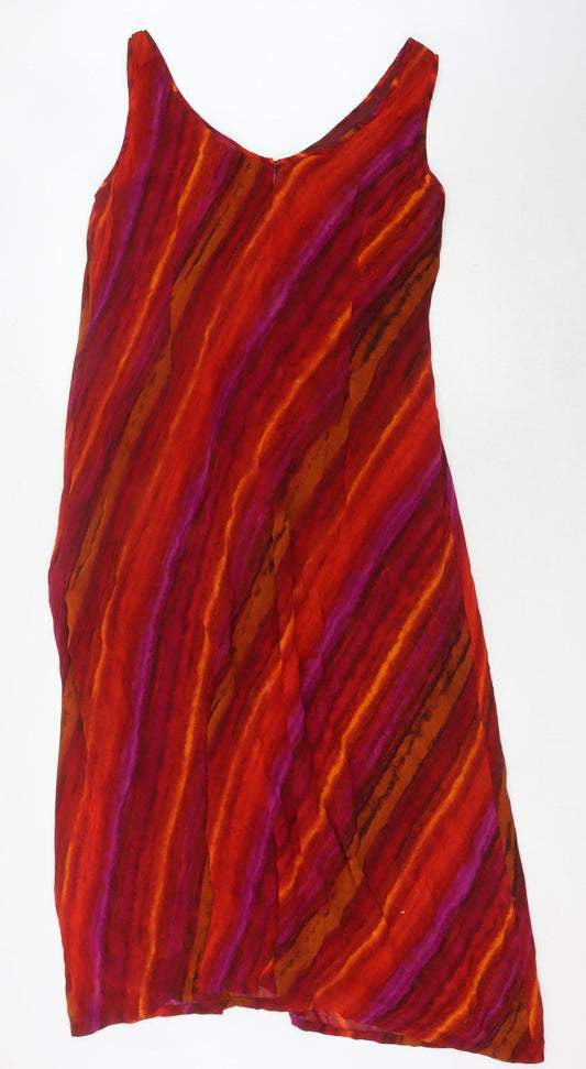 Next Women's Multicoloured V-Neck Sleeveless Dress