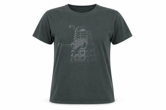 Front view of Chunk unisex dalek t-shirt green small