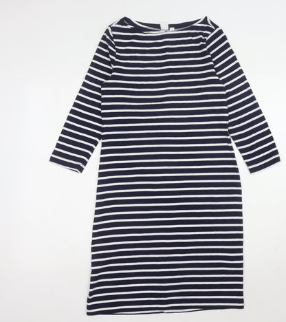 Gap Women's Blue Striped Sheath Dress M