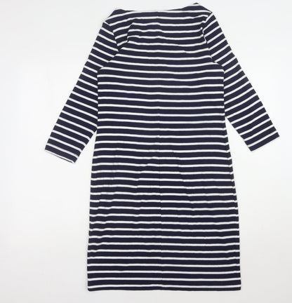 Gap Women's Blue Striped Sheath Dress M