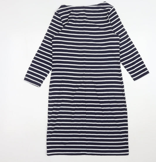 Gap Women's Blue Striped Sheath Dress M