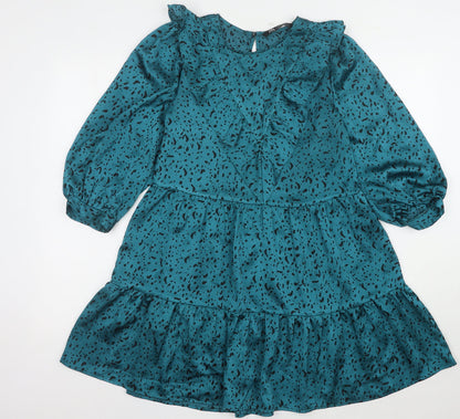 Zara Women's Green Trapeze Dress XS