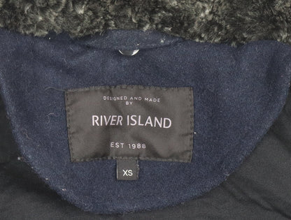 Womens UK Size XS River Island Black Bomber Jacket