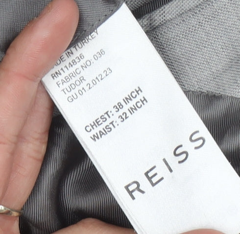 Mens UK Size 38 Reiss Regular Grey Suit Jacket