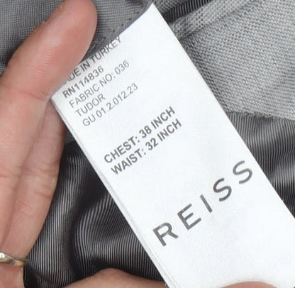 Mens UK Size 38 Reiss Regular Grey Suit Jacket