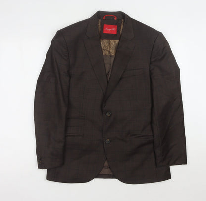 Jimmy Bee Brown Check Blazer for Men - Size 38S
