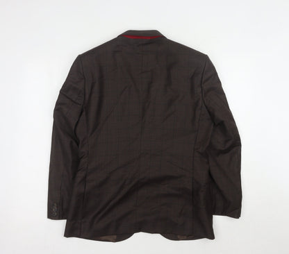 Jimmy Bee Brown Check Blazer for Men - Size 38S