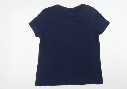 Majestic Women's Blue Baseball T-Shirt L