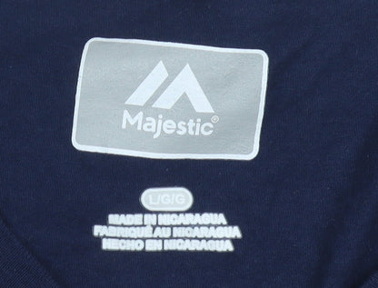 Majestic Women's Blue Baseball T-Shirt L