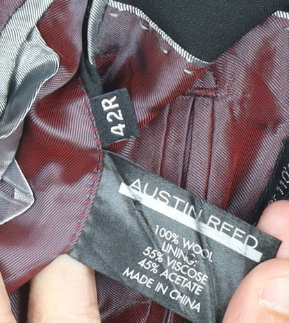 Austin Reed Men's Black Blazer 42R Wool