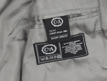 Mens UK Size 38 C&A Regular Grey Suit Jacket