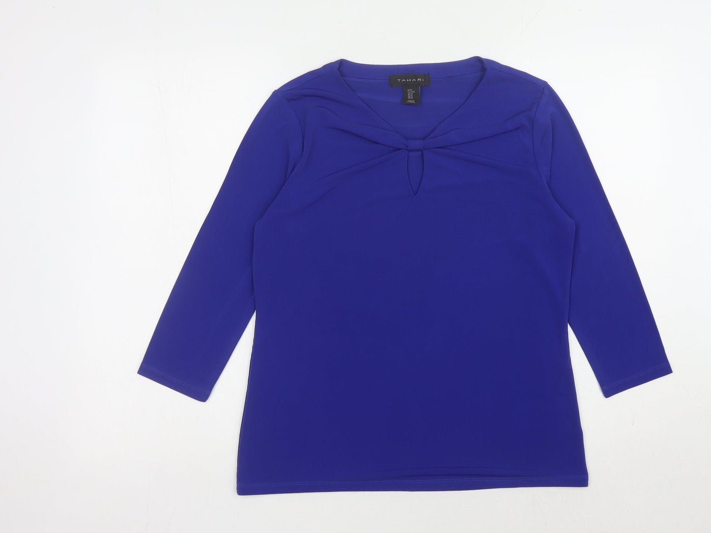 Womens UK Size M Tahari Blue Basic Blouse
