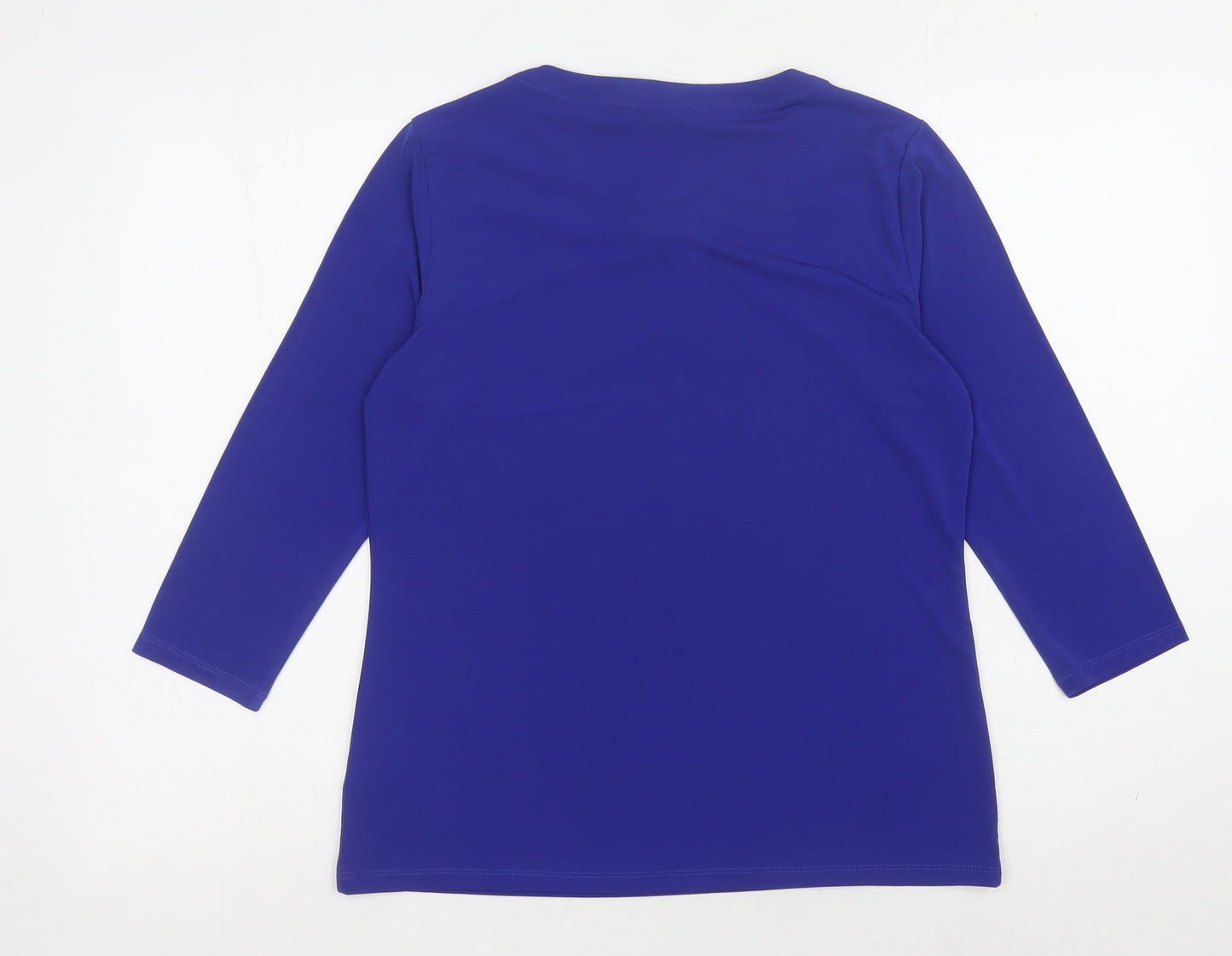 Womens UK Size M Tahari Blue Basic Blouse