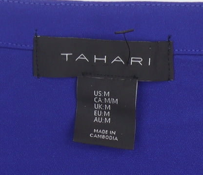 Womens UK Size M Tahari Blue Basic Blouse