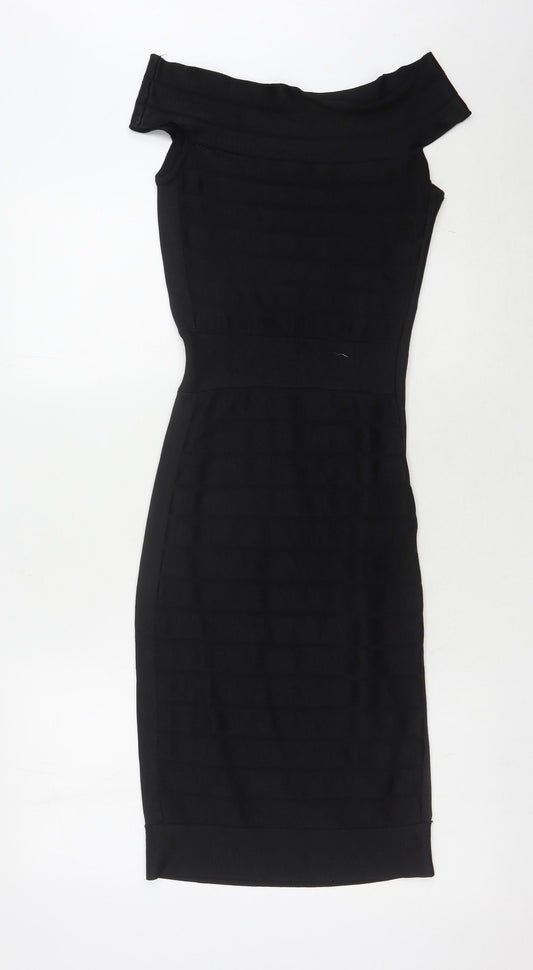 French Connection Women's Black Size 8 Off Shoulder Dress