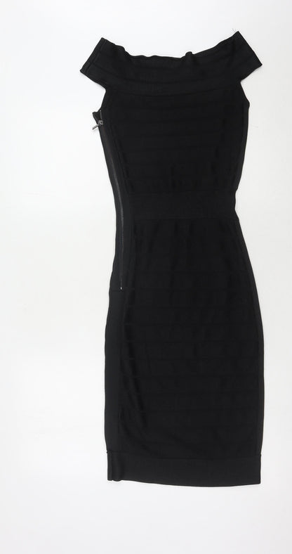 French Connection Women's Black Size 8 Off Shoulder Dress