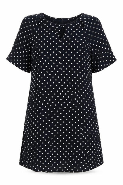 Phase Eight Women's Black Polka Dot Shift Dress, Size 8